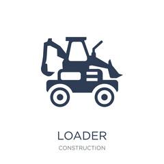 Loader icon. Trendy flat vector Loader icon on white background from Construction collection