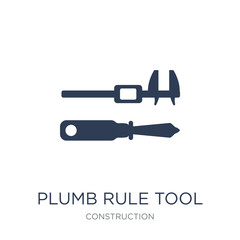 Plumb rule tool icon. Trendy flat vector Plumb rule tool icon on white background from Construction collection