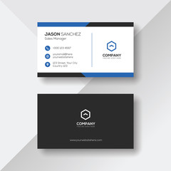 Obraz premium Elegant Business Card with Blue Details