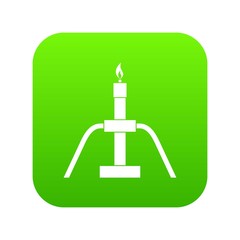 Gas flaring icon digital green for any design isolated on white vector illustration