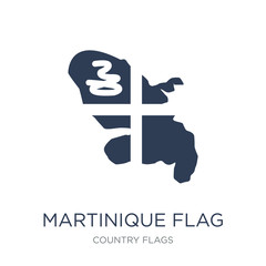 Martinique flag icon. Trendy flat vector Martinique flag icon on white background from Country Flags collection