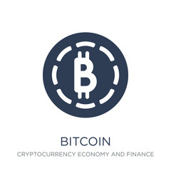 Bitcoin icon. Trendy flat vector Bitcoin icon on white background from Cryptocurrency economy and finance collection