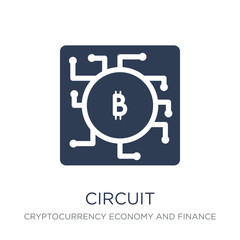 Circuit icon. Trendy flat vector Circuit icon on white background from Cryptocurrency economy and finance collection