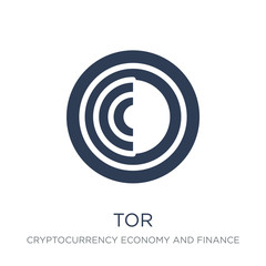 Tor icon. Trendy flat vector Tor icon on white background from Cryptocurrency economy and finance collection © t-vector-icons