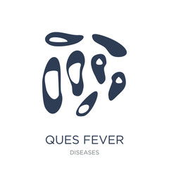Ques fever icon. Trendy flat vector Ques fever icon on white background from Diseases collection