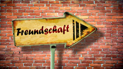 Fototapeta premium Schild 380 - Freundschaft