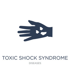 Toxic shock syndrome icon. Trendy flat vector Toxic shock syndrome icon on white background from Diseases collection