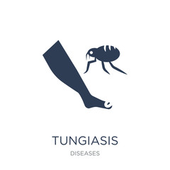 Tungiasis icon. Trendy flat vector Tungiasis icon on white background from Diseases collection