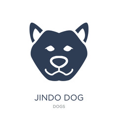Jindo dog icon. Trendy flat vector Jindo dog icon on white background from dogs collection