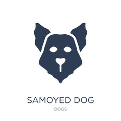 Samoyed dog icon. Trendy flat vector Samoyed dog icon on white background from dogs collection