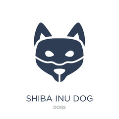 Shiba Inu dog icon. Trendy flat vector Shiba Inu dog icon on white background from dogs collection