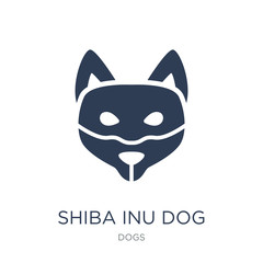 Shiba Inu dog icon. Trendy flat vector Shiba Inu dog icon on white background from dogs collection