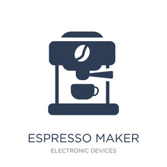 espresso maker icon. Trendy flat vector espresso maker icon on w