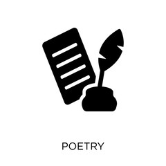 Poetry icon. Poetry symbol design from Museum collection.