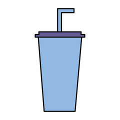 disposable cola cup with straw