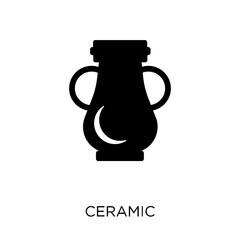Ceramic icon. Ceramic symbol design from Museum collection.