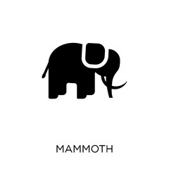 Mammoth icon. Mammoth symbol design from Museum collection.