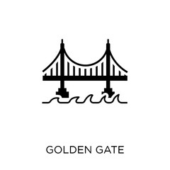 Golden gate icon. Golden gate symbol design from United states of america collection.
