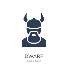 Dwarf icon. Trendy flat vector Dwarf icon on white background from Fairy Tale collection