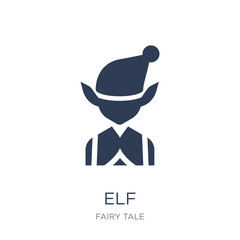 Elf icon. Trendy flat vector Elf icon on white background from Fairy Tale collection