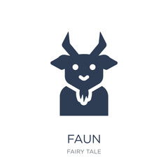 Faun icon. Trendy flat vector Faun icon on white background from Fairy Tale collection