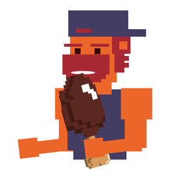 Videogame pixelated gangster