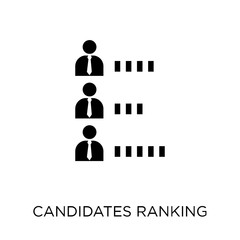 Candidates ranking graphic icon. Candidates ranking graphic symbol design from Political collection.