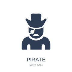 Pirate icon. Trendy flat vector Pirate icon on white background from Fairy Tale collection