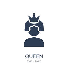 Queen icon. Trendy flat vector Queen icon on white background from Fairy Tale collection