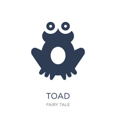 toad icon. Trendy flat vector toad icon on white background from Fairy Tale collection