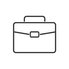 Briefcase line icon on a white background