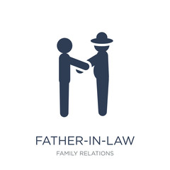 father-in-law icon. Trendy flat vector father-in-law icon on white background from family relations collection