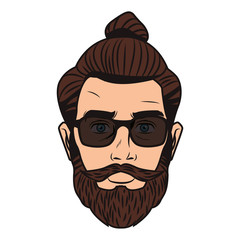 Pop art hipster face