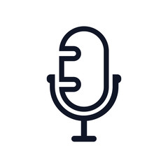 mic silhouette icon design template vector