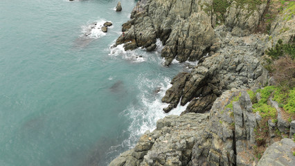 Oryukdo islands in Busan, South Korea.