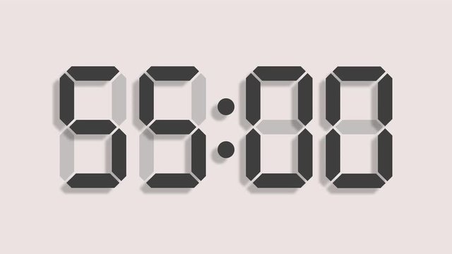 Digital timer countdown of 60 seconds with regular hundredths, 4K UHD, optimized for 60 fps to avoid frame rate distortions and interpolation artifacts - Liquid Crystal Display - arzawen.com/timer