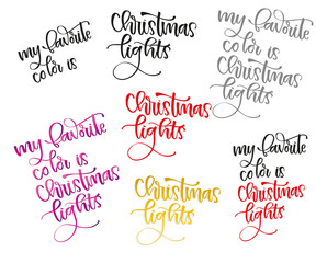 Vector set of holidays lettering and ornamental elements. Merry Christmas and Happy New Year text lettering for invitation and greeting card, prints and posters. Hand drawn calligraphic design