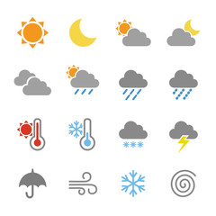 Weather  icon set - obrazy, fototapety, plakaty