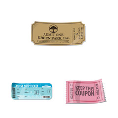 Isolated object of ticket and admission sign. Collection of ticket and event stock symbol for web.