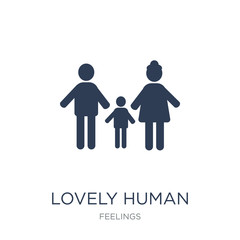 lovely human icon. Trendy flat vector lovely human icon on white background from Feelings collection