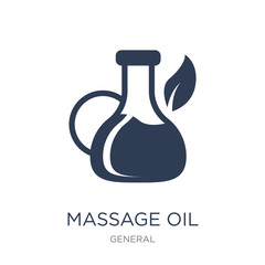 massage oil icon. Trendy flat vector massage oil icon on white background from General collection