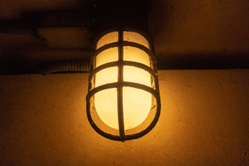 Old lamp on the wall