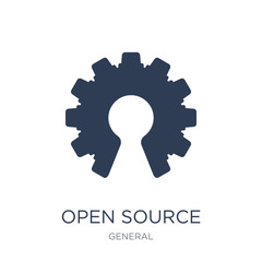 open source icon. Trendy flat vector open source icon on white background from General collection