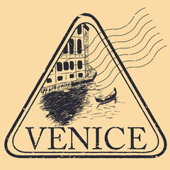 Venice, Italy isolated postage stamp