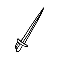 saber weapon icon isolated on white background