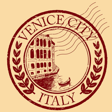 Venice, Italy isolated postage stamp