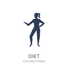 Fototapeta na wymiar Diet icon. Trendy flat vector Diet icon on white background from Gym and fitness collection