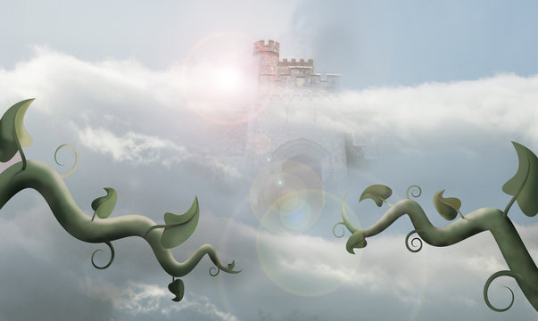 beanstalks at castle gate