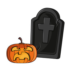 Halloween scary cartoon