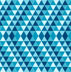 Fototapeta premium blue triangle shapes. zigzag vector seamless pattern. simple geometric background. textile print. repetitive background. fabric swatch. wrapping paper. modern stylish texture